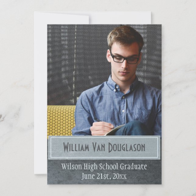 Modern Urban Graduation Photo Card (Front)