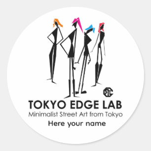 Modern Urban K-Pop Girls Graphic - Tokyo Edge Lab Classic Round Sticker