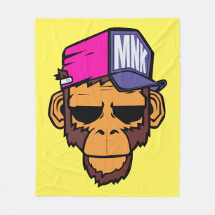 Modern Urban Monkey Fleece Blanket