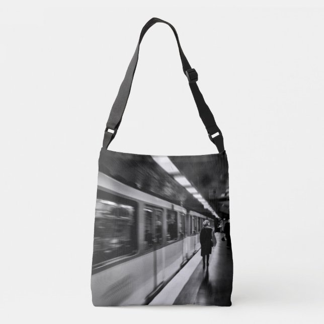 Modern, urban Parisian life Crossbody Bag (Back)