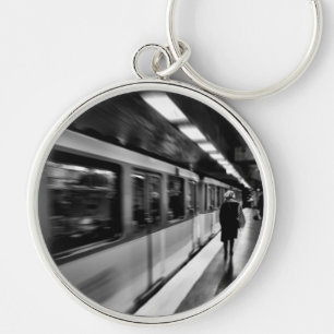 Modern, urban Parisian life Keychain