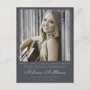 Modern Urban Photo Frame Graduation Postcard