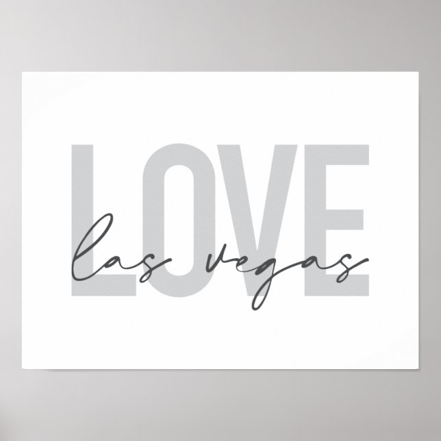 Modern, urban, simple, cool design Love Las Vegas Poster (Front)
