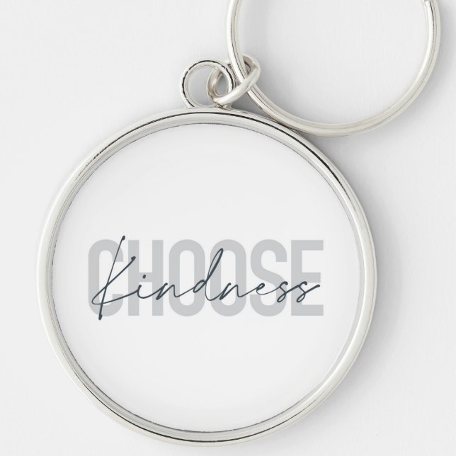 Modern, urban, simple design of Choose Kindness Keychain (Front)
