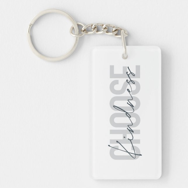 Modern, urban, simple design of Choose Kindness Keychain (Front)
