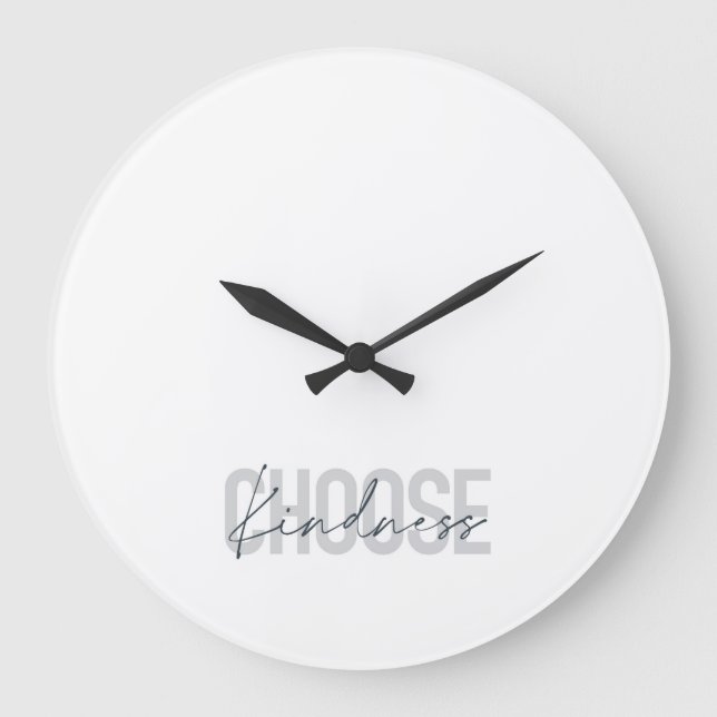 Modern, urban, simple design of Choose Kindness Large Clock (Front)