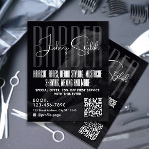 Modern urban style barber shop Flyer