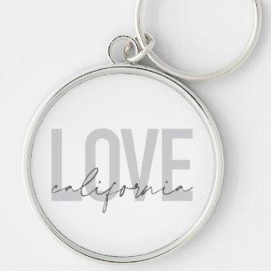 Modern, urban, trendy, cool design Love California Keychain
