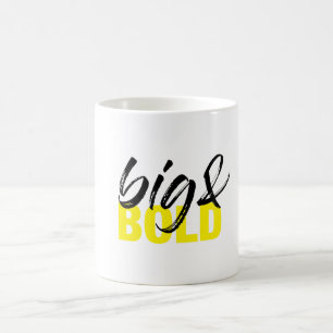 Modern, urban vibrant graphic design of Big & Bold Coffee Mug