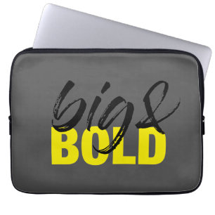 Modern, urban vibrant graphic design of Big & Bold Laptop Sleeve