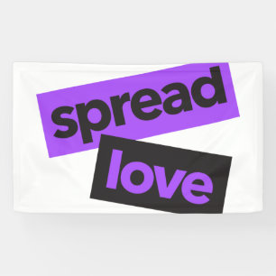 Modern, urban, vibrant, trendy graphic Spread Love Banner