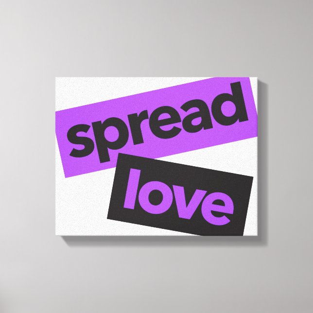 Modern, urban, vibrant, trendy graphic Spread Love Canvas Print (Front)