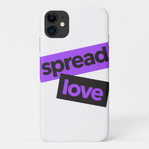 Modern, urban, vibrant, trendy graphic Spread Love iPhone 11 Case