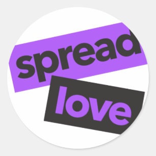 Modern, urban, vibrant, trendy graphic Spread Love Classic Round Sticker