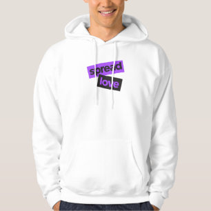 Modern, urban, vibrant, trendy graphic Spread Love Hoodie