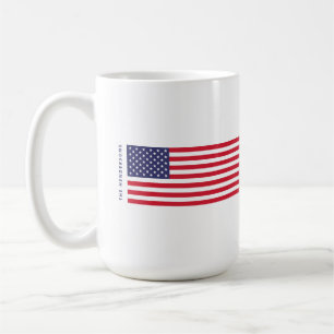 Modern USA American Flag Stars Stripes 4th of July Coffee Mug