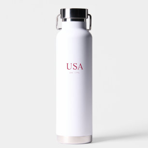 Modern USA Established 1776 Water Bottle