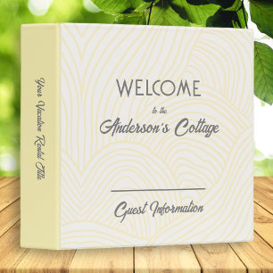 Modern Vacation Home Rental Light Yellow Grey Grey Binder