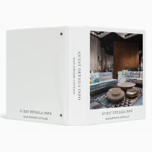 Modern Vacation Rental Guest Guide Photo Style Binder