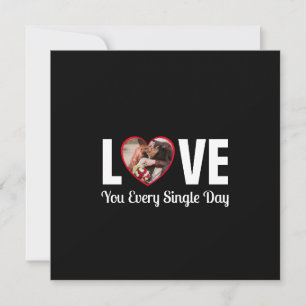 Modern Valentine Custom Photo and Love Announcement