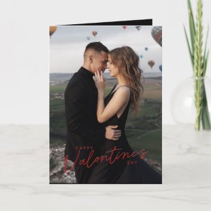 Modern Valentines Day Couple love Photo Valentines Card
