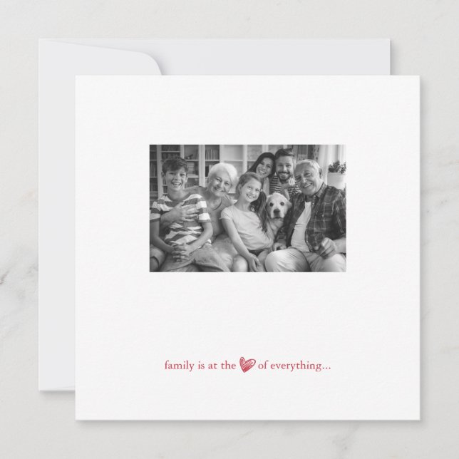 Modern Valentine's Photo Holiday Card (Front)