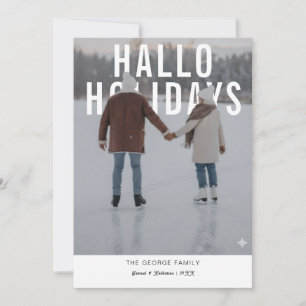 Modern Valentine's PhotoPop Holiday Card