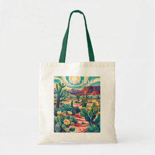 Modern Van Gogh Joshua Tree Cholla Cactus Garden Tote Bag