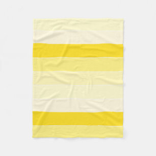 Modern Vanilla Yellow White Stripes Decorative Fleece Blanket