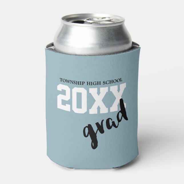 Modern Varsity Sport Grad Can Cooler (Can Front)