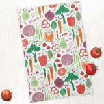 Modern Vegetable Pattern Kitchen Towel<br><div class="desc">Featuring a fun modern pattern made up of lots of delicious vegetables for your favourite cook. Original art by Nic Squirrell.</div>