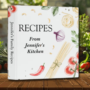 Modern Vegetable Recipe Cookbook  Binder