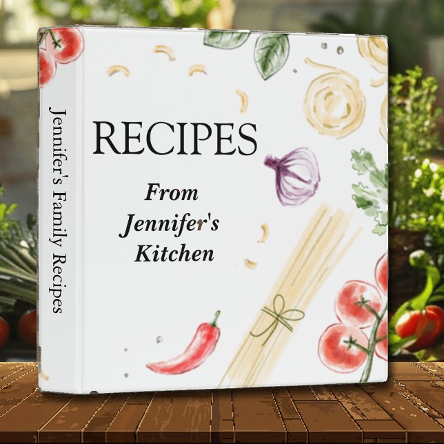 Modern Vegetable Recipe Cookbook  Binder (Creator Uploaded)