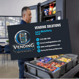 Modern Vending Machine Business Card