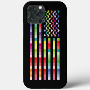 MODERN VERSION MULTICOLOR USA/USA FLAG MASANSER iPhone 13 PRO MAX CASE