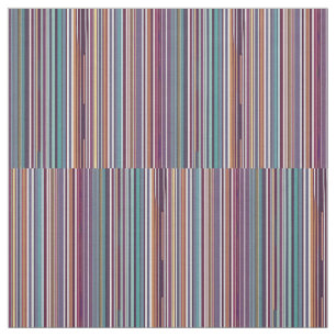 Modern Vertical Stripe Abstract in Plum & Teal Fabric