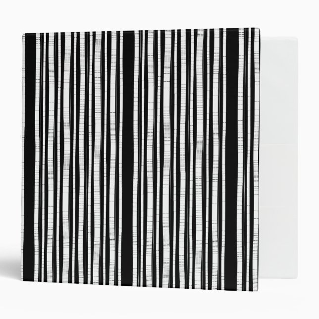 Modern Vertical Stripes Pattern Binder (Front/Inside)