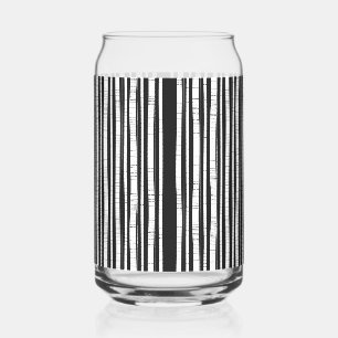 Modern Vertical Stripes Pattern Can Glass