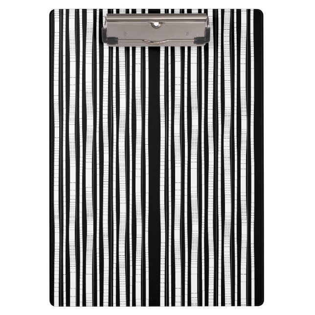 Modern Vertical Stripes Pattern Clipboard (Front)