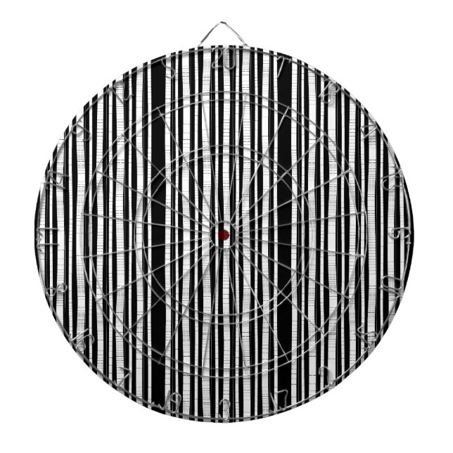 Modern Vertical Stripes Pattern Dartboard (Front)