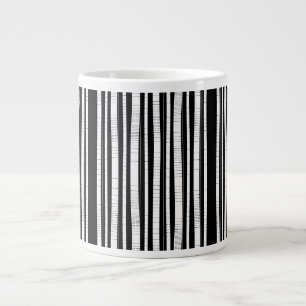 Modern Vertical Stripes Pattern Large Coffee Mug