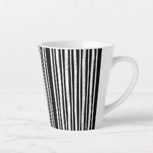 Modern Vertical Stripes Pattern Latte Mug