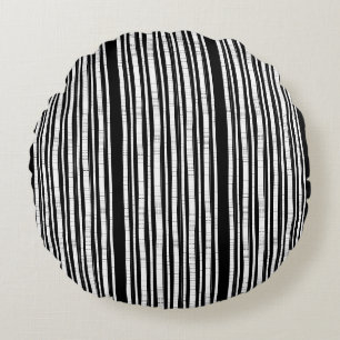 Modern Vertical Stripes Pattern Round Pillow