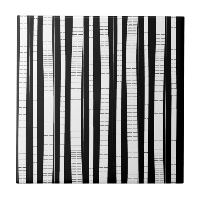 Modern Vertical Stripes Pattern Tile (Front)
