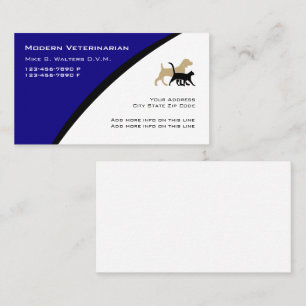 Modern Veterinarian Business Cards