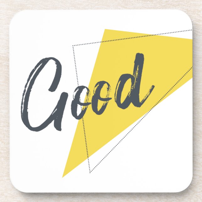 Modern, vibrant, bold graphic design of Good Coaster (Front)