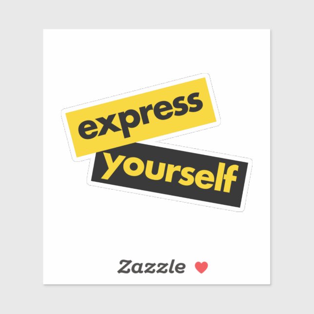Modern, vibrant, bold graphic of Express Yourself (Sheet)