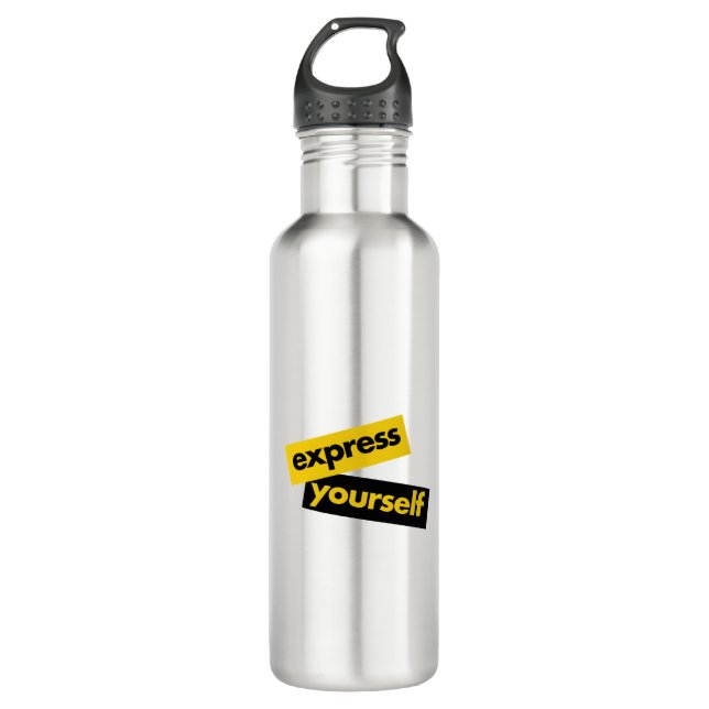 Modern, vibrant, bold graphic of Express Yourself 710 Ml Water Bottle (Front)