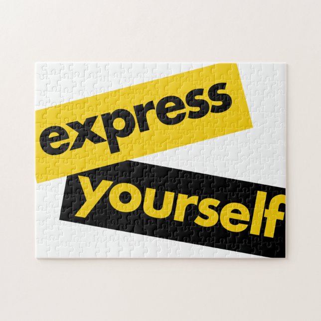 Modern, vibrant, bold graphic of Express Yourself Jigsaw Puzzle (Horizontal)