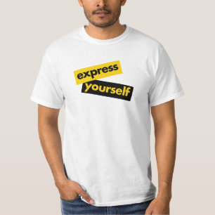 Modern, vibrant, bold graphic of Express Yourself T-Shirt